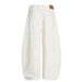 2025 American Style White Lazy Relaxed Pants Unisex Cool High-End Scimitar Jeans Couple_mkmklike.com