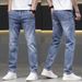 Men's Clothing Spring And Summer Straight Fashion Slim Elastic Thin Casual Pants_mkmklike.com