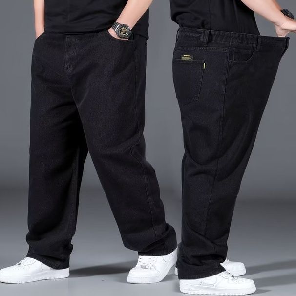Men's Stretch Straight Leg Jeans Oversized Style For Summer And Autumn_mkmklike.com