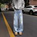 American Vintage Lacquered Graffiti Jeans Men's High-rise Straight Wide-leg Pants 2026 New Casual And Versatile Cargo Pants_mkmklike.com