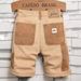 Men's Premium American Workwear Denim Shorts - 5"/7" Length Washed Cotton Cargo Shorts With Anti-Wrinkle Finish (Light Brown, Straight Fit)_mkmklike.com