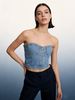 K Sexy And Fashionable Slim Fit Waist Cinched Short Denim Vest For Women_mkmklike.com