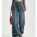 Women's Vintage High-Waisted Banana Jeans – Flared Wide-Leg & Relaxed Fit (Retro 70s Style, Comfortable & Trendy)_mkmklike.com