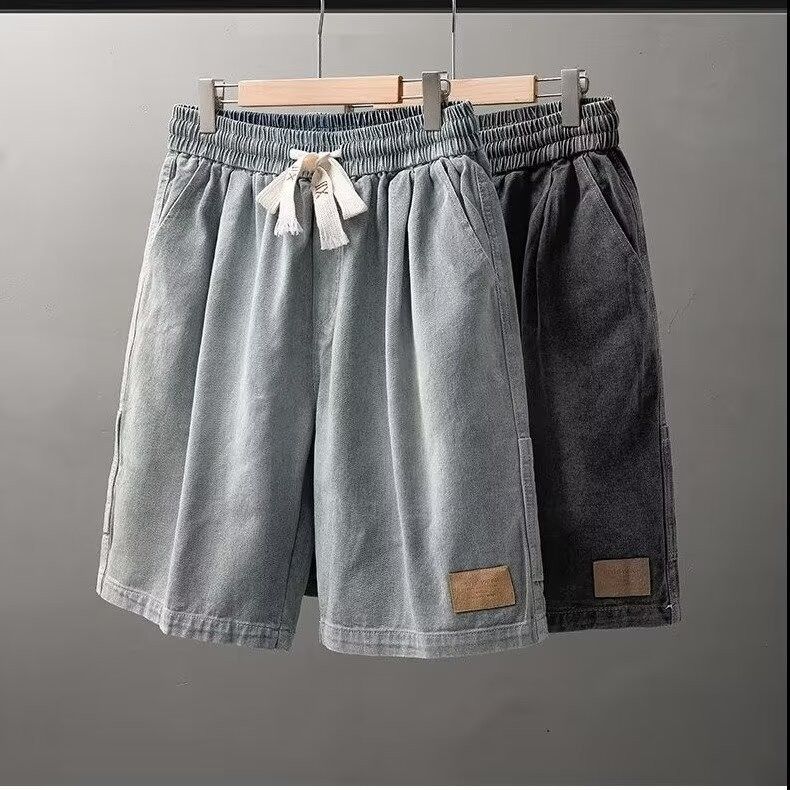 Men's Clothing Denim Shorts Men Summer Thin Mid-length Pants Trendy American Men's Trendy Brand Boys Pants Men's Casual Shorts_mkmklike.com