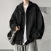 American Style Dark Gray Suede For Men's Autumn And Winter Thick Trendy Brand High-End New Jacket_mkmklike.com