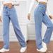 Women's High-Waisted Straight Leg Jeans plus Size Loose Fit Trendy Long Pants Versatile European American Style_mkmklike.com