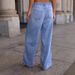 Women's High Waist Drawstring Wide Leg Jeans - Stretchy Denim Pants For Casual & Streetwear Fashion (Available In Blue, Sizes L-XL)_mkmklike.com