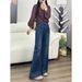 Jiawei 2025 Autumn Stretchy Flared For Women, Vintage Washed Jeans, New Women's Jeans_mkmklike.com