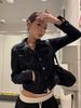 2026 American Style Deconstructed Textured Denim Loose Fit Slimming Workwear Jacket For Women_mkmklike.com