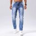 Slim Fit Men's Jeans For Everyday Comfort - Classic Straight Leg Denim Pants With Mid-Rise & Stretch Fabric (Multiple Sizes Available)_mkmklike.com