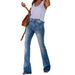 Women's Clothing High Waist Elastic Micro Flared Jeans Women's Trousers_mkmklike.com