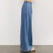 Vintage Relaxed Fit Wide Leg Jeans For Women - Stretchy Waist Flowy Denim Pants (Retro Blue) | Boho Chic & Comfortable_mkmklike.com