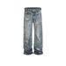 Unisex High Street Straight Leg Jeans With Laser 3D Print Digital Design - Cotton Denim Pants For Men & Women_mkmklike.com