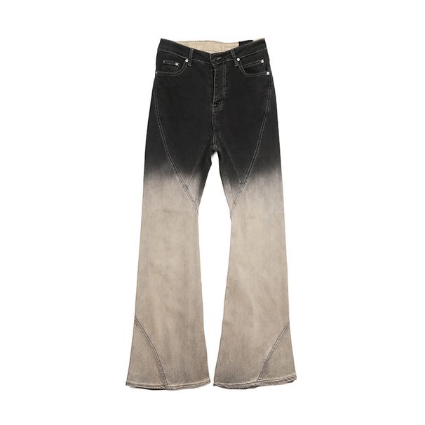 Men's Clothing Gradient Old Retro Stacked Flared Jeans_mkmklike.com