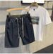 Men's Casual Pants Summer Trendy Korean Style Five Point Denim Shorts Thin Fit_mkmklike.com