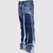 Men's Japanese Vintage Washed Jeans - 65% Cotton Straight-Leg Denim Pants (Black-Gray/Deep Blue, S-XL)_mkmklike.com