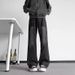 Men's Slim Fit Curved Blade Jeans Trendy High Street Retro Style Versatile Semi Elastic Waist Trousers_mkmklike.com