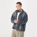 Men's Vintage Washed Denim Jacket - American Classic Relaxed Fit Workwear Coat With Distressed Finish_mkmklike.com