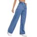 Women’s Clothing new trendy mid waist straight jeans_mkmklike.com