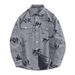 Muqiu Wear 2025 Spring And Autumn New Denim Men's Loose Jacquard Long Sleeve Casual Rascal Shirt Coat_mkmklike.com
