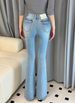 Korean Dongdaemun Low-Rise Flared Jeans – Vintage Washed Stretch Denim For Curvy Hips (V-Waist, Bootcut, Light & Dark Blue)_mkmklike.com