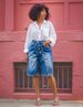 Women's High-Waisted Cropped Jeans Multi-Button New Style 2025 Independent Store_mkmklike.com