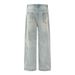 Faded Washed Vintage Jeans For Men, Versatile Loose Casual Straight-Leg Simple Floor-Length Pants, High Street Trend_mkmklike.com