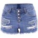 Women's Clothing Shorts New Arrivals Slim Washed Women's Denim Ripped Shorts_mkmklike.com