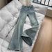 Women's High-Waisted Flared Jeans – Vintage Blue Wash, Stretch Denim & Horsehoof Hem For Retro Chic_mkmklike.com