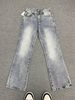 Men's Clothing Street Jeans Retro Distressed Black Gray Patches Paint Hip Hop Elastic Slim Fit Skinny Pants Men's Trend_mkmklike.com