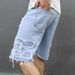 Men's Casual Slim Fit Denim Jeans Small Leg Quarter Pants Trendy Personalized Clothing_mkmklike.com