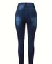 Women's Skinny Jeans Pearl Embellished Style Sexy Tight Fitting Hip Lifting Denim Trousers_mkmklike.com