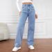 "Women's High Waist Wide Leg Jeans - Light Wash Stretch Denim (XS-6XL, Black/Light Blue/Dark Gray/Dark Blue)"_mkmklike.com
