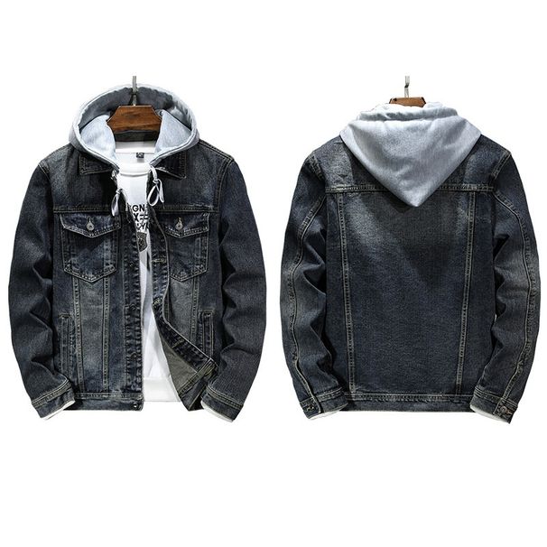 Loom 2025 New Men's Fashion Brand Spring Autumn American Retro Versatile Detachable Hooded Denim Jacket For Men_mkmklike.com