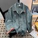 Men's Clothing Retro Plaid Lapel Denim Jacket – Unisex Distressed Vintage Style (Blue, Sizes M-3XL)_mkmklike.com