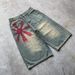 Men's Wide Leg Trousers Floor Length Retro Sunflower Print High Street Style Vibe Jeans Fashion For Men_mkmklike.com