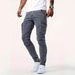 Men's Stretch Denim Cargo Pants – Utility Style With Comfort & Extra Pockets (Greyish, Sizes 30-38)_mkmklike.com
