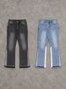 Men's Vintage Washed Denim Jeans - US Flag Embroidered Straight Leg, Retro Patriotic Pants_mkmklike.com