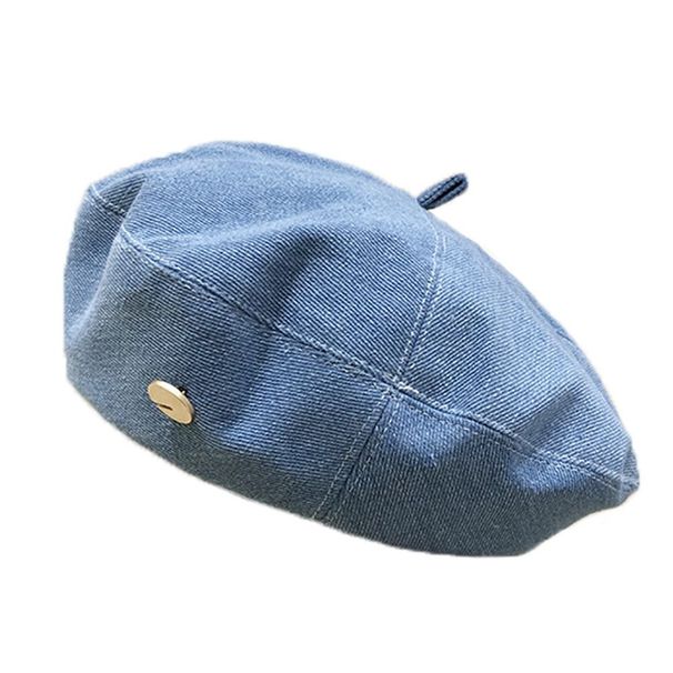 Hot Sale Retro Denim Beret Hat French Octagonal Breathable Leisure Visor Outdoor Flat Cap Women's Female Ladies_mkmklike.com