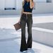 Stretch Flare Jeans For Women – Mid-Rise Bootcut Denim Pants With Button Details (S-XXL, Office & Casual Wear)_mkmklike.com