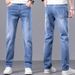 Men's Mid Rise Straight Leg Slim Fit Jeans Style For Fashionable Casual Wear_mkmklike.com