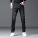 Pure Hong Kong Straight Jeans Men Thick 2025 Autumn Winter New Slim Fit Versatile Stretch Casual Long Pants Men's Trendy_mkmklike.com