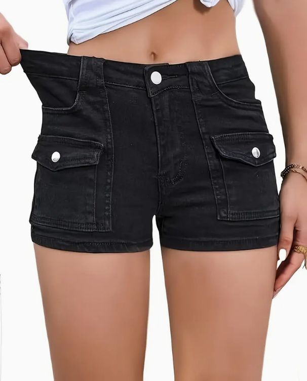 Women's Clothing Summer New Stretch Denim Shorts Effortless Summer Style, Ultimate Comfort Multi Pocket American Style_mkmklike.com