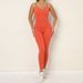 Women'sl Fashion Sexy Bodysuits Solid Color High Jumpsuit Casual Pants_mkmklike.com