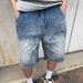 Vintage Distressed Denim Shorts For Men & Women – Relaxed Fit, Frayed Hem, Summer Casual Wear, Plus Size Options Available_mkmklike.com