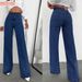 Vintage High-Waisted Straight Leg Jeans For Women – Classic Blue Denim Pants (XS-XXL, No Belt Needed)_mkmklike.com