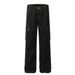 Multi-Pocket Cargo Jeans For Men Loose Casual Wide-Leg Pants Street Style Pleated Straight-Leg Trousers_mkmklike.com