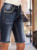 Women's Slimming Casual Denim Jeans 2025 European American Style Cross-Border Embroidered Cotton Polyester Spring/Autumn Summer_mkmklike.com