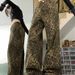Korean-style Washed Leopard Print Jeans For Women, 2025 Autumn New Model, High-waisted, Drapey, Loose, Slimming,_mkmklike.com