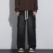 Men's Retro Trendy Workwear Casual Jeans Loose Straight Leg Elastic Waist Wide Leg Hong Kong Style Midweight Softener Machine Washable_mkmklike.com